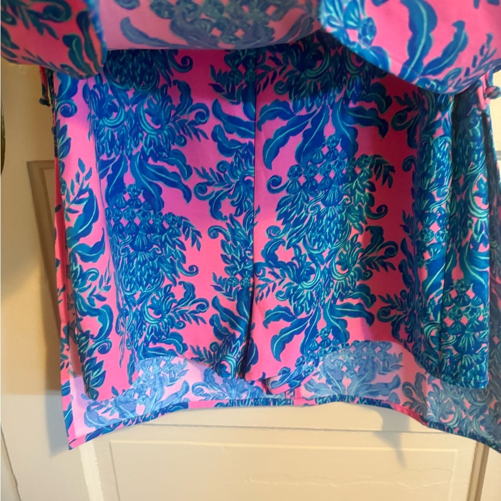 Lilly Pulitzer Pink and Blue Floral Romper - Picture 3 of 5